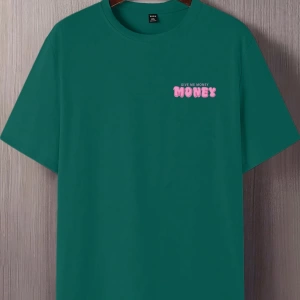 Büyük Beden Erkek Mürettebat Yaka Kısa Kollu Harfli Grafik Baskılı Moda Gü
