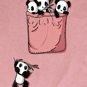 Büyük Beden Erkek Rahat Panda Baskılı Kısa Kollu Tişört, Yaz