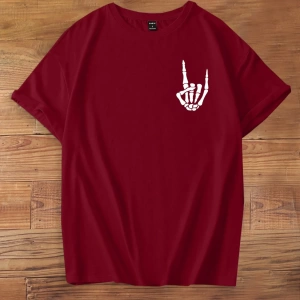 Büyük Beden Fiyonk Logo Baskılı Rahat Minimalist Desen Yuvarlak Yaka Kısa Kollu Tişö