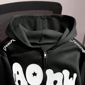 Büyük Beden Kadın Günlük İşlemeli Çiçekli Sweatshirt İş, Sonbahar/Kış Model 5158