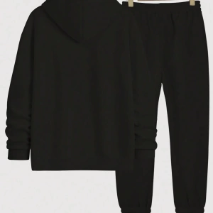 Büyük Beden Kadın Harf Baskılı Yuvarlak Yaka Uzun Kollu Sweatshirt Ve Eşofman Altı 2 Parçalı