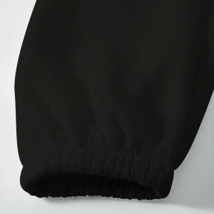 Büyük Beden Kadın Harf Baskılı Yuvarlak Yaka Uzun Kollu Sweatshirt Ve Eşofman Altı 2 Parçalı