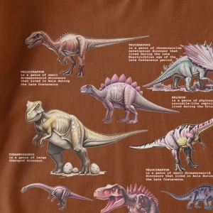 Büyük Beden Kadın Yazlık Dinozor Baskılı Dar Kesim Tişört, Rahat ve Minimalist
