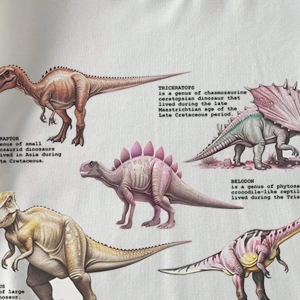 Büyük Beden Kadın Yazlık Dinozor Baskılı Dar Kesim Tişört, Rahat ve Minimalist