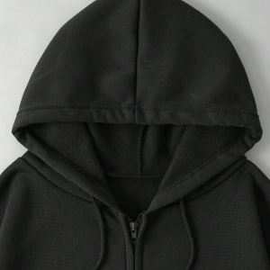Büyük Beden Kapüşonlu Sweatshirt Harf Baskılı ve Bağcıklı Model 5174