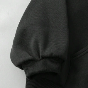 Büyük Beden Kapüşonlu Sweatshirt Harf Baskılı ve Bağcıklı Model 5174