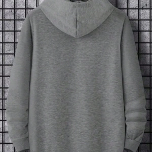 Büyük Boy Erkek Mektup Baskılı Bağcıklı Kapüşonlu Sweatshirt