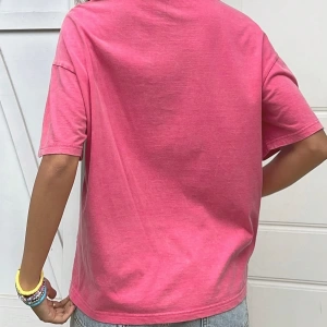Büyük Boy Rahat Basit Kiraz Desen Yuvarlak Yaka Düşük Omuz Bol Tişört Kadınlar İ