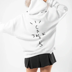 Cactus Jack Sırt Baskılı Oversize Unisex Beyaz