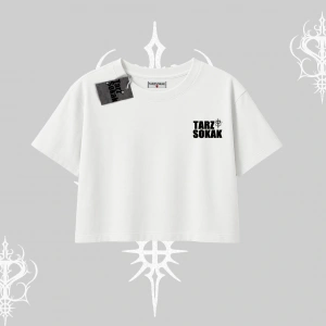 Cafe - Butik - Galeri vb işyerlerine  KADIN CROP T-shirt