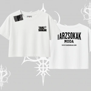 Cafe - Butik - Galeri vb işyerlerine  KADIN CROP T-shirt