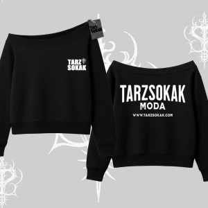 Cafe - Butik - Galeri vb işyerlerine  Kadın KAYIK YAKA Sweatshirt
