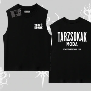 Cafe - Butik - Galeri vb işyerlerine  UNİSEX KOLSUZ T-shirt