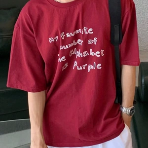 Camel Grafik ve Harf Baskılı Haki Tişört Erkekler İçin, Yaz