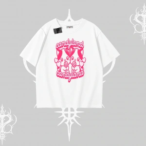 Candyland Yazılı Sevimli Kedi Baskılı Kapşonlu Sweatshirt