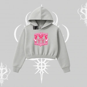 Candyland Yazılı Sevimli Kedi Baskılı Kolsuz Tshirt