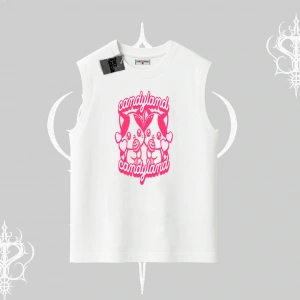 Candyland Yazılı Sevimli Kedi Baskılı Oversize Tshirt