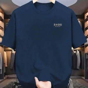 Canlı Kaliforniya Grafik Baskılı Mürettebat Yaka Fitted Tişört Erkekler İçin
