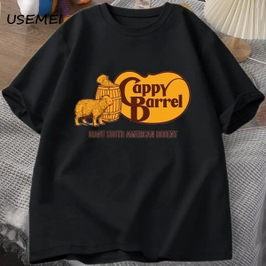 Cappy varil Capybara T-shirt erkekler yaz pamuk kısa kollu rahat grafikli tişört erkek giysil 2998