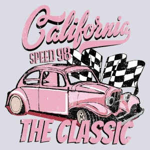 Car & Letter Graphic Drawstring Lined Hoodie Gri