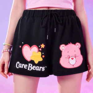 Care Bears Cartoon Graphic Drawstring Waist Şort