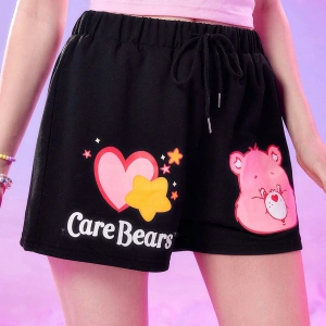 Care Bears Cartoon Graphic Drawstring Waist Şort