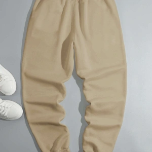 Cartoon Face & Slogan Graphic Drawstring Waist Eşofman Altı