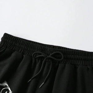 Cartoon Graphic Drawstring Waist Şort