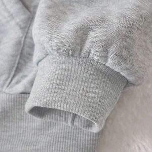 Cartoon & Letter Graphic Drawstring Lined Hoodie Gri