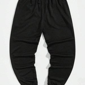 Cartoon & Slogan Graphic Drawstring Waist Eşofman Altı