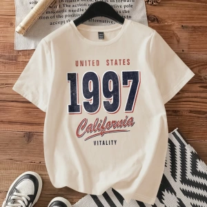 Casual Blue Aplike Boston 23 Baskılı Siyah Bol Yuvarlak Yaka Kısa Kollu Tişört, Pa