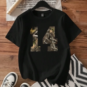 Casual Cheetah Desenli ve Kiraz Grafikli Yuvarlak Yaka Kısa Kollu Dar Kesim Kadın Ti