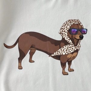 Casual Dog Grafik Baskılı Slim Fit Yuvarlak Yaka Kısa Kollu Büyük Beden Kadın Tişört