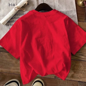 Casual Loose Binicilik Baskılı Yuvarlak Yaka Kısa Kollu Kadın Tişörtü, Yaz İçin Uygu