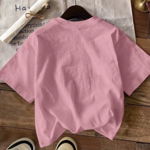 Casual Loose Lattice Bow Decor Yuvarlak Yaka Kısa Kollu Tişört Kadınlar İçin, Pamuk