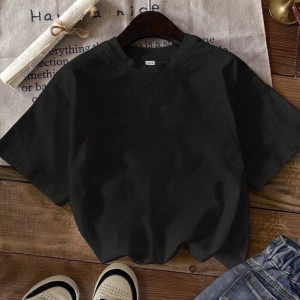 Casual Loose Palmiye Ağacı Baskılı Yuvarlak Yaka Kısa Kollu Pamuklu Tişört Kadınlar