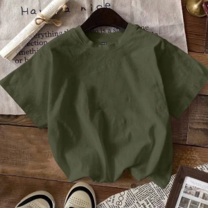 Casual Loose Palmiye Ağacı Baskılı Yuvarlak Yaka Kısa Kollu Pamuklu Tişört Kadınlar