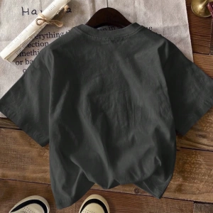 Casual Loose Pembe Fiyonklu Grafik Yuvarlak Yaka Kısa Kollu Kadın Tişörtü, Pamuk Kar