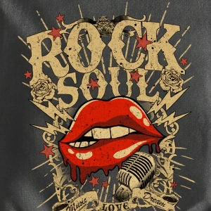 Casual Loose Rock Müzik Dudaklar Grafik Baskılı Yuvarlak Yaka Kısa Kollu Kadın Tişör