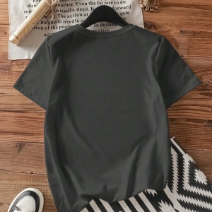 Casual Loose Vintage Araba Grafik Yuvarlak Yaka Kısa Kollu Kadın Tişörtü, Yaz İçin U