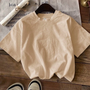 Casual Oversized ENJOY Grafik Yuvarlak Yaka Kısa Kollu Tişört Kadınlar İçin, Yaz İ