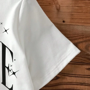 Casual Positive Letter Print Crew Neck Kısa Kollu Fitted Kadın Tişörtü, Yaz İçin Uyg