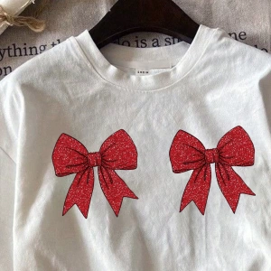 Casual Retro Dachshund Grafik Yuvarlak Yaka Kısa Kollu Dar Kesim Kadın Tişörtü,