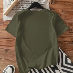 Casual Retro Kırmızı Araba Desenli %50 Pamuk Kadın Tişört