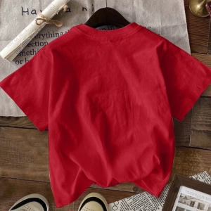 Casual Retro Kırmızı Araba Desenli %50 Pamuk Kadın Tişört