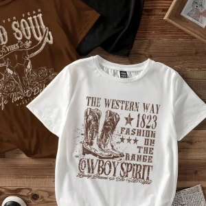 Casual Retro Kırmızı Araba Desenli %50 Pamuk Kadın Tişört