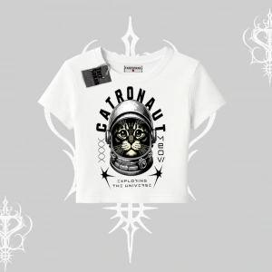 Catronaut Kedi Baskılı Babby Tee Tshirt
