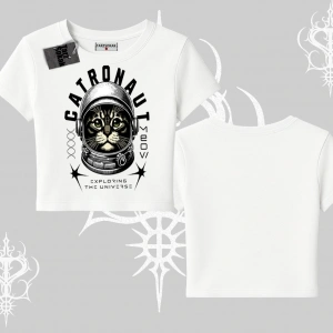 Catronaut Kedi Baskılı Babby Tee Tshirt