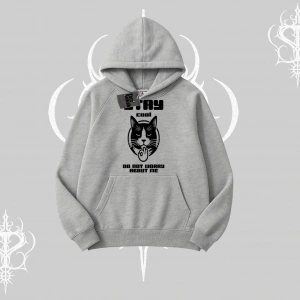 Catronaut Kedi Baskılı Biskilet Sweatshirt