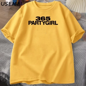 Charli XCX 365 Parti Kız Brat T-Shirt Kadın Erkek Tee Y2K Kült Klasik Vintage T Rahat